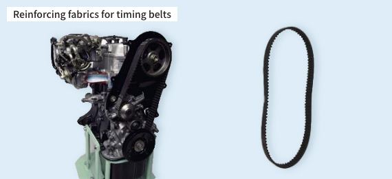 Reinforcing fabrics for timing belts