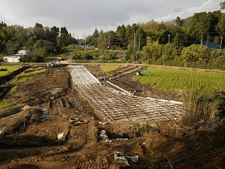 仮設工事用道路の地盤改良