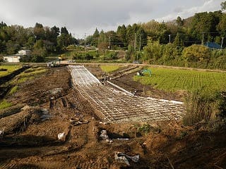 モルタル充填後の養生