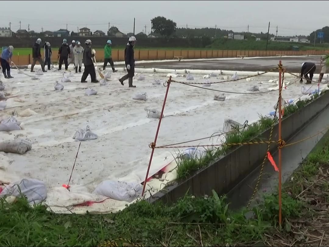 軟弱地盤上にパレスシート敷設